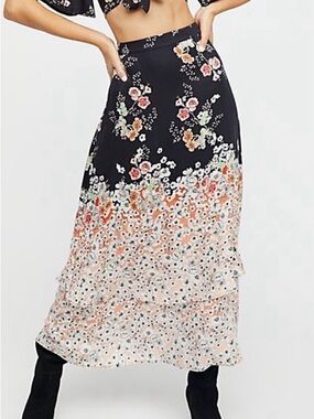 Free People Floral Skirt